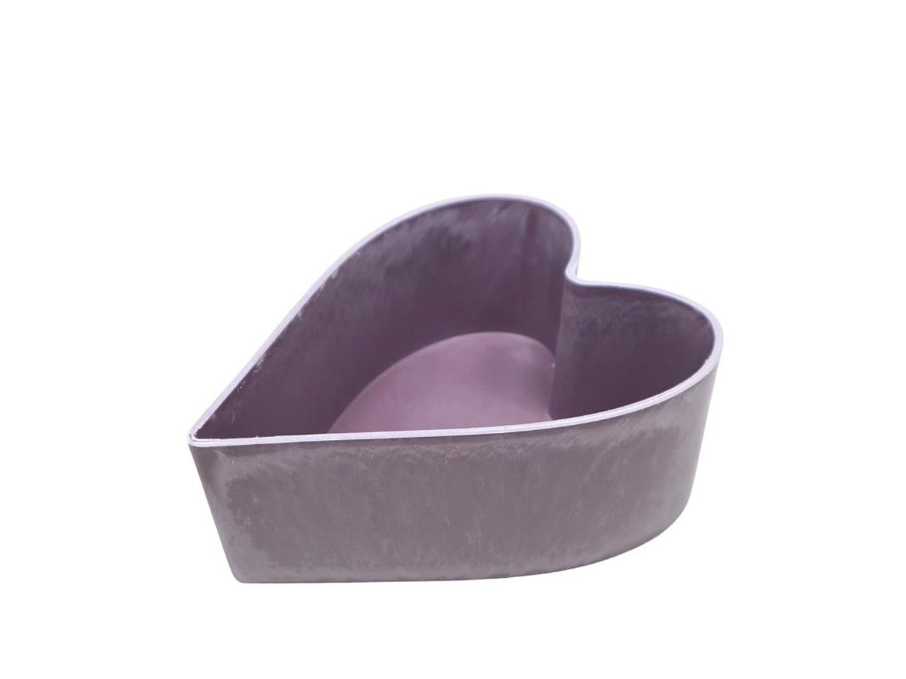 Herzschale KARA beere Plastik L17x14cm H6,5cm