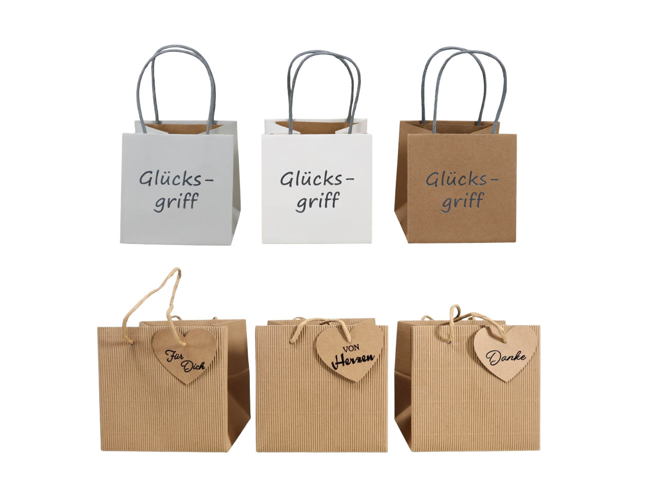 Papier- und Jutetaschen