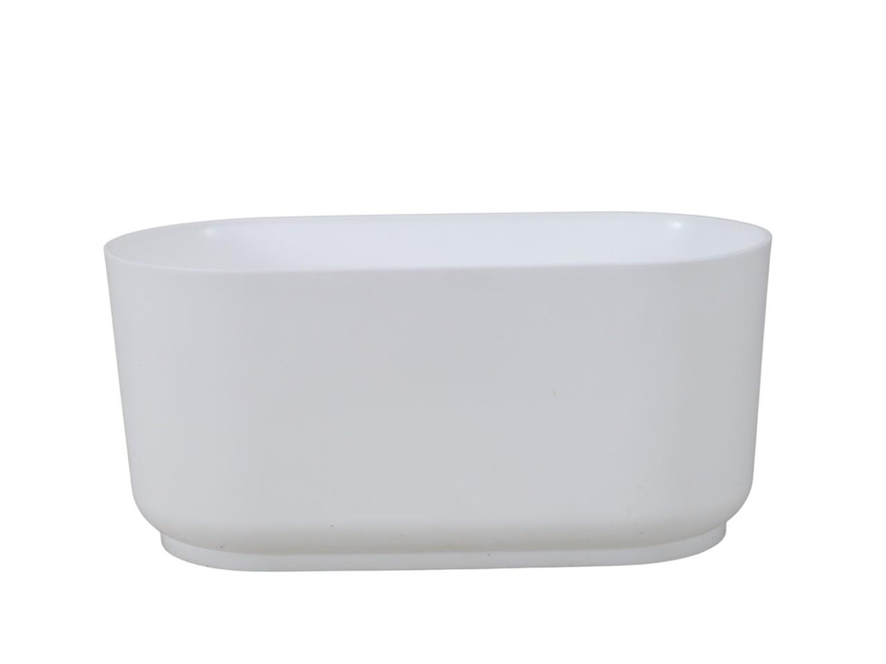 Jardiniere Satina Eco Wood Plastik recycled weiß L27cm Jardiniere Satina Eco Wood Plastik recycled weiß L27cm