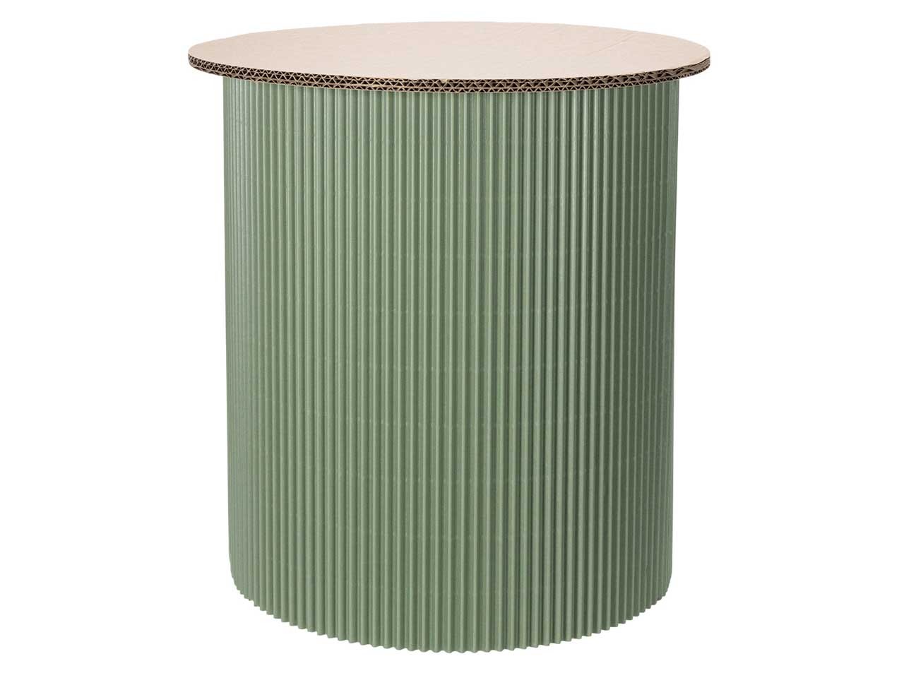 Sockel "Ribbel" Wellpappe olivgrün D35xH100cm