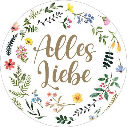 Etikett Alles Liebe D 3,5 cm 500 Stück