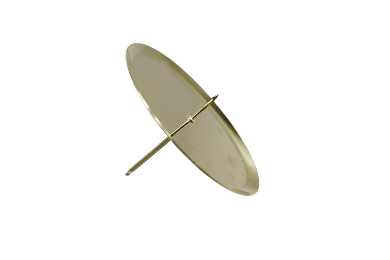 Kerzenhalter/Teller gold Metall 10cm Kerzenhalter/Teller gold Metall 10cm