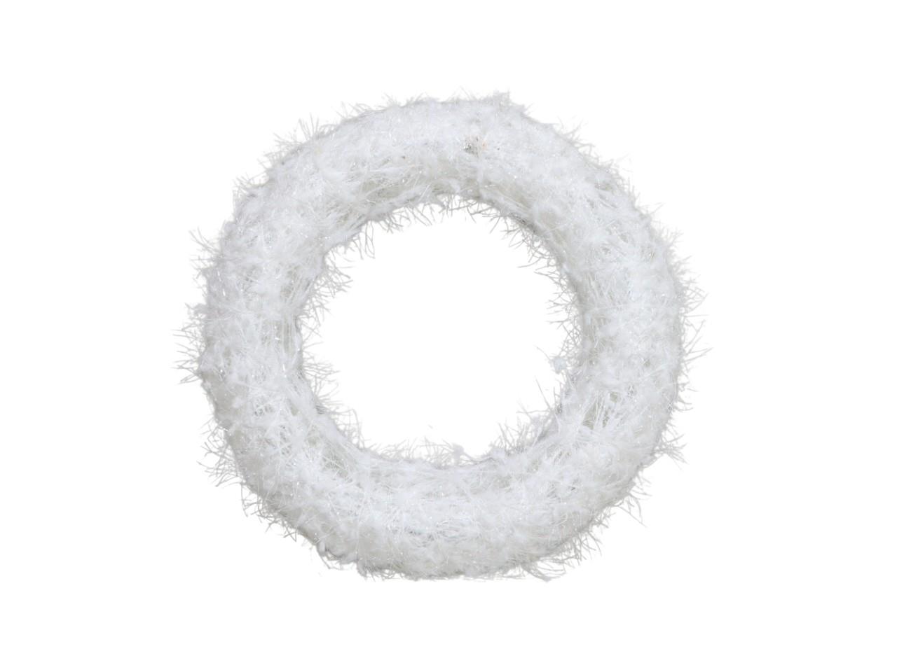 Kranz Wolle weiß m. Glitzereffekt D28cm