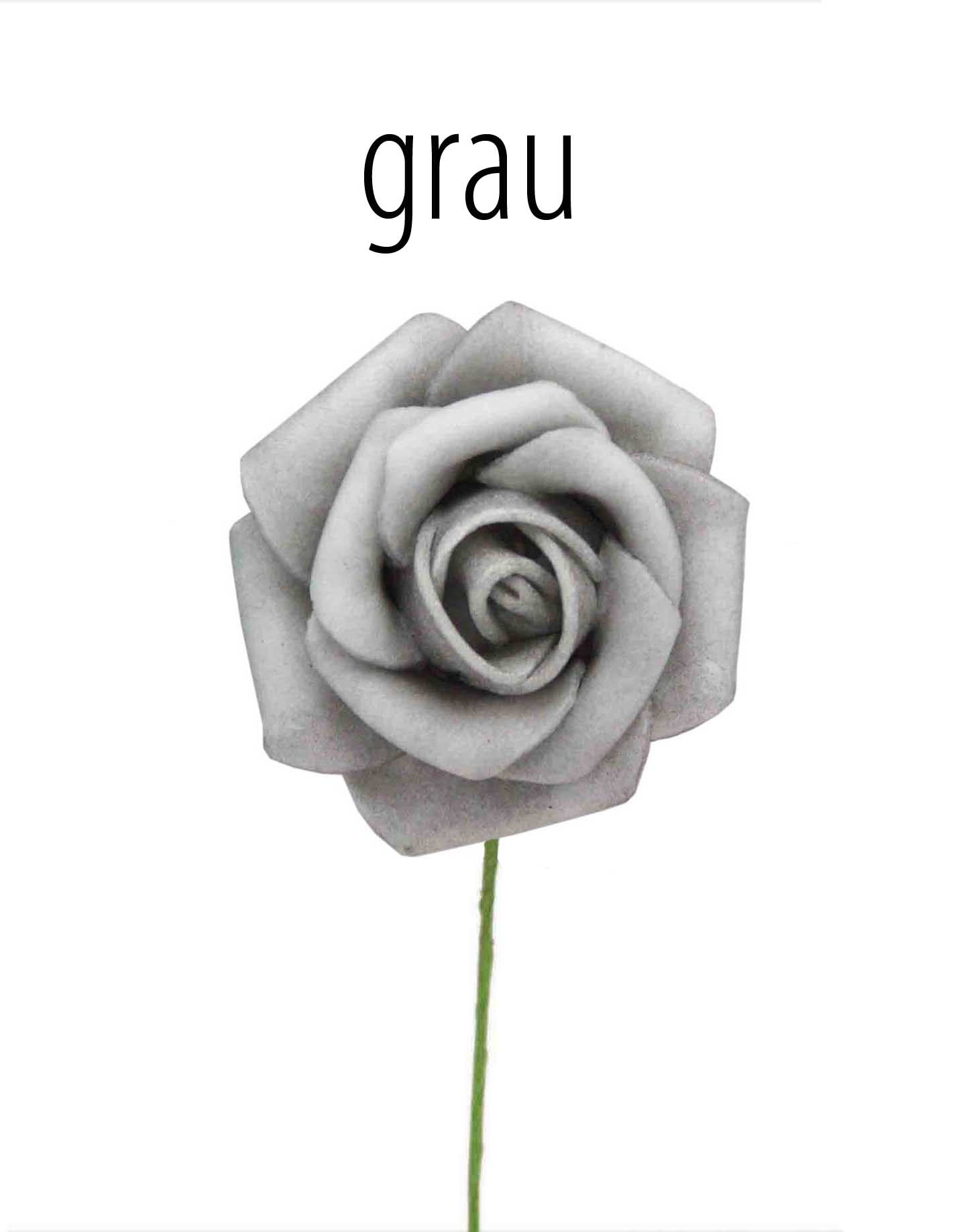 Foam-Rose 7,5cm grau