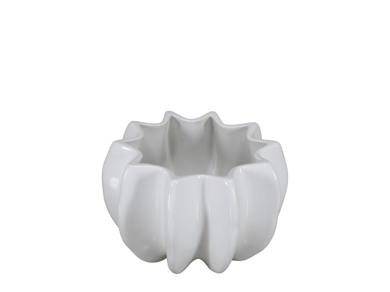 Übertopf Lineart weiß glanz Keramik D19,5x13cm