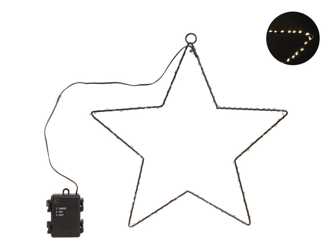 Stern hängend Metall schwarz inkl. LED Beleuchtung D35cm