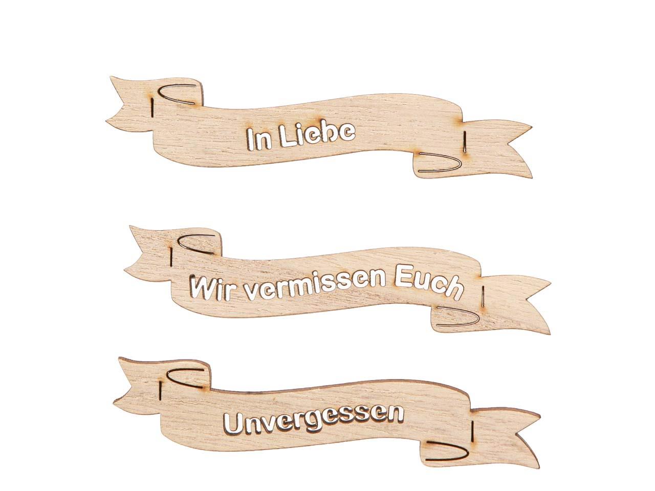 Schriftrolle m. Spruch Holz natur L12cm