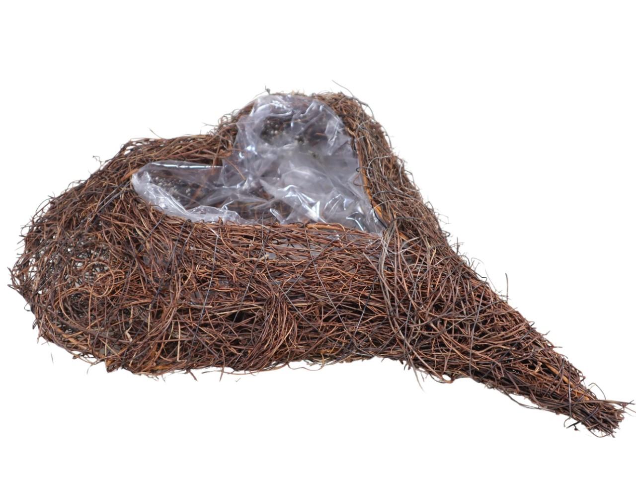 Pflanzherz Rebenmaterial natur L38x30cm