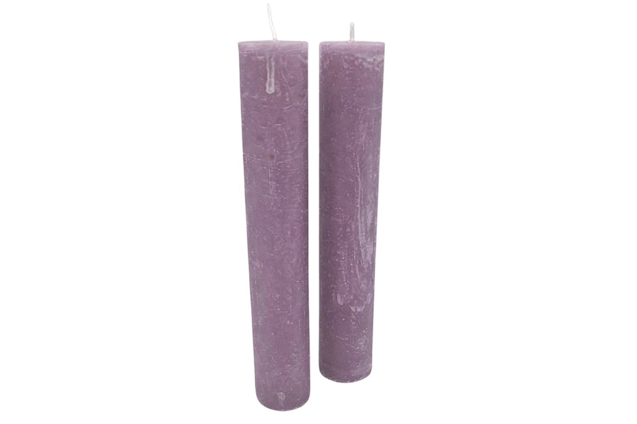 Stabkerze Rustika H300/50mm mauve