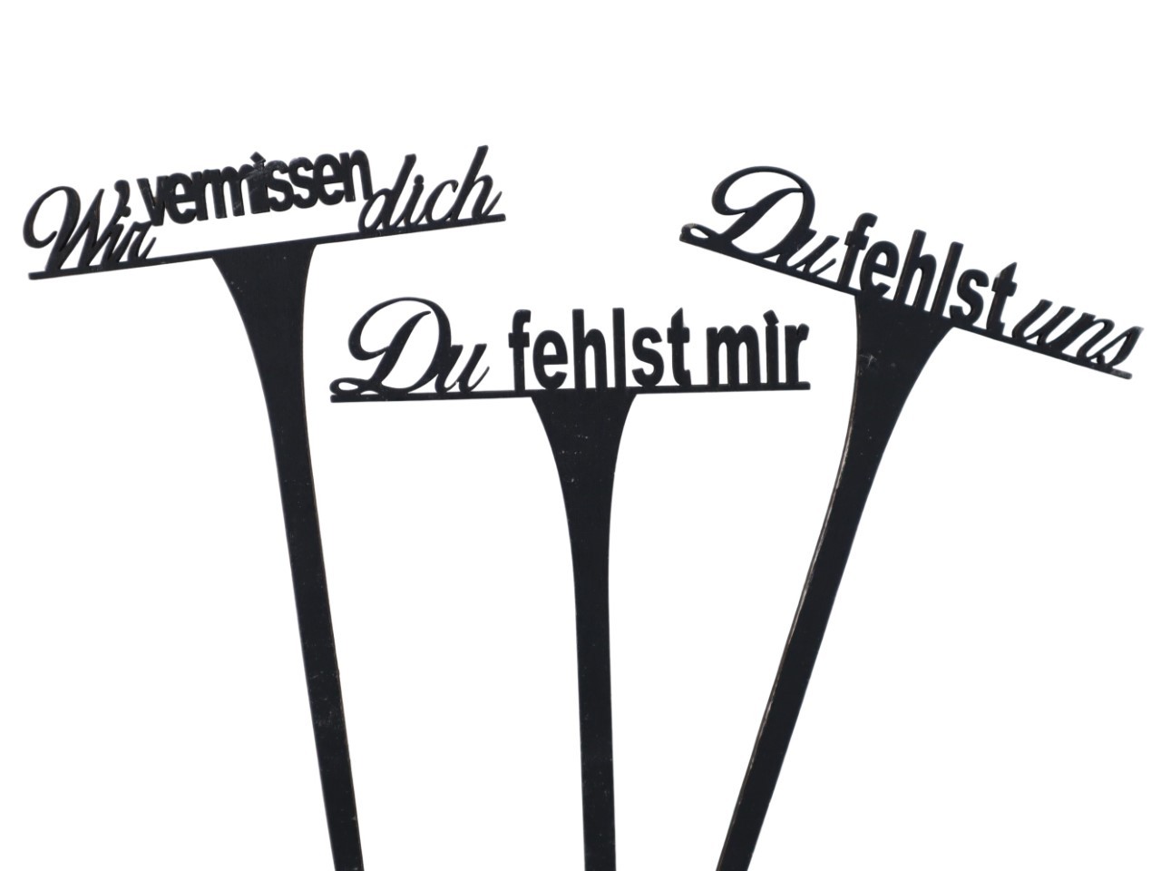 Stecker m. Schrift Holz schwarz B11xH22,5cm