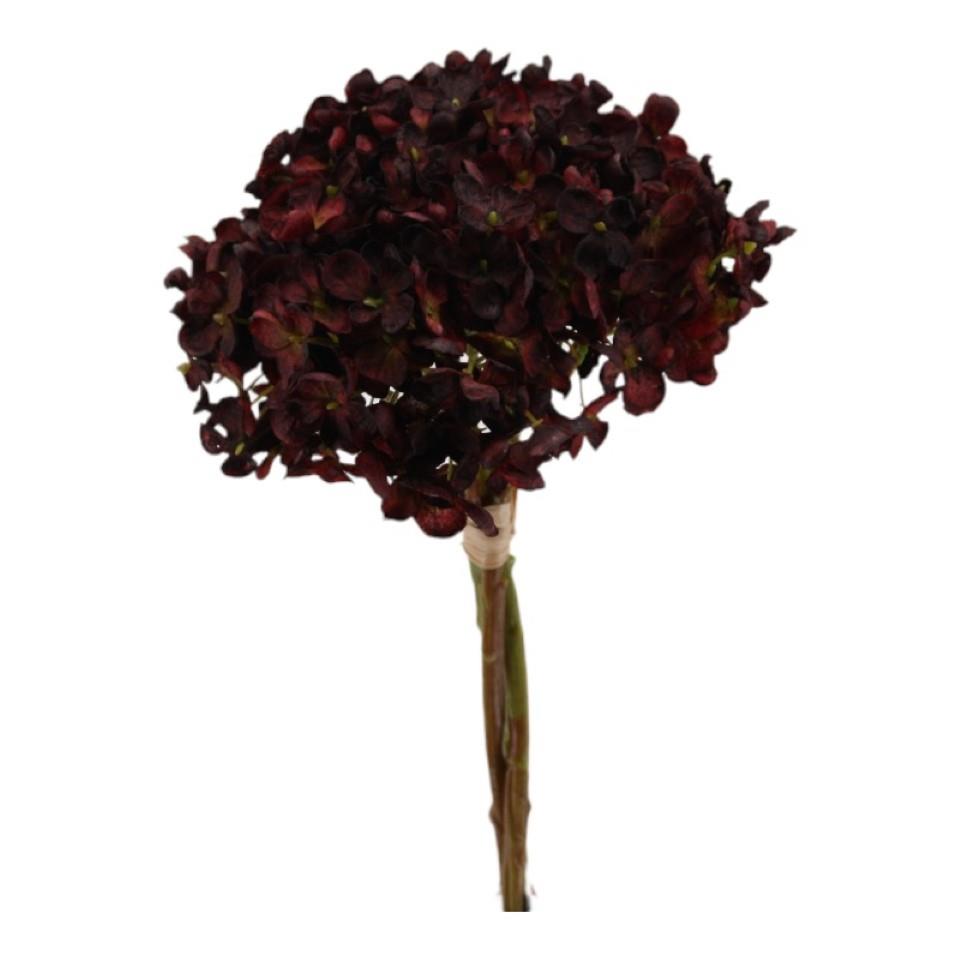 Hortensienbund 3fach burgund H26cm
