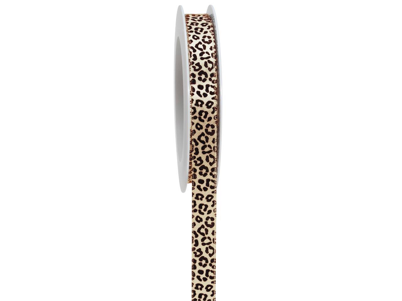 Band Leoprint 15 mm 18 Meter creme/schwarz 021/90