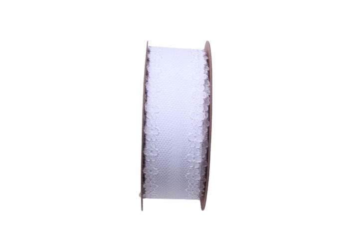 Band Hochzeitsspitze 28 mm 20 Meter weiss 101