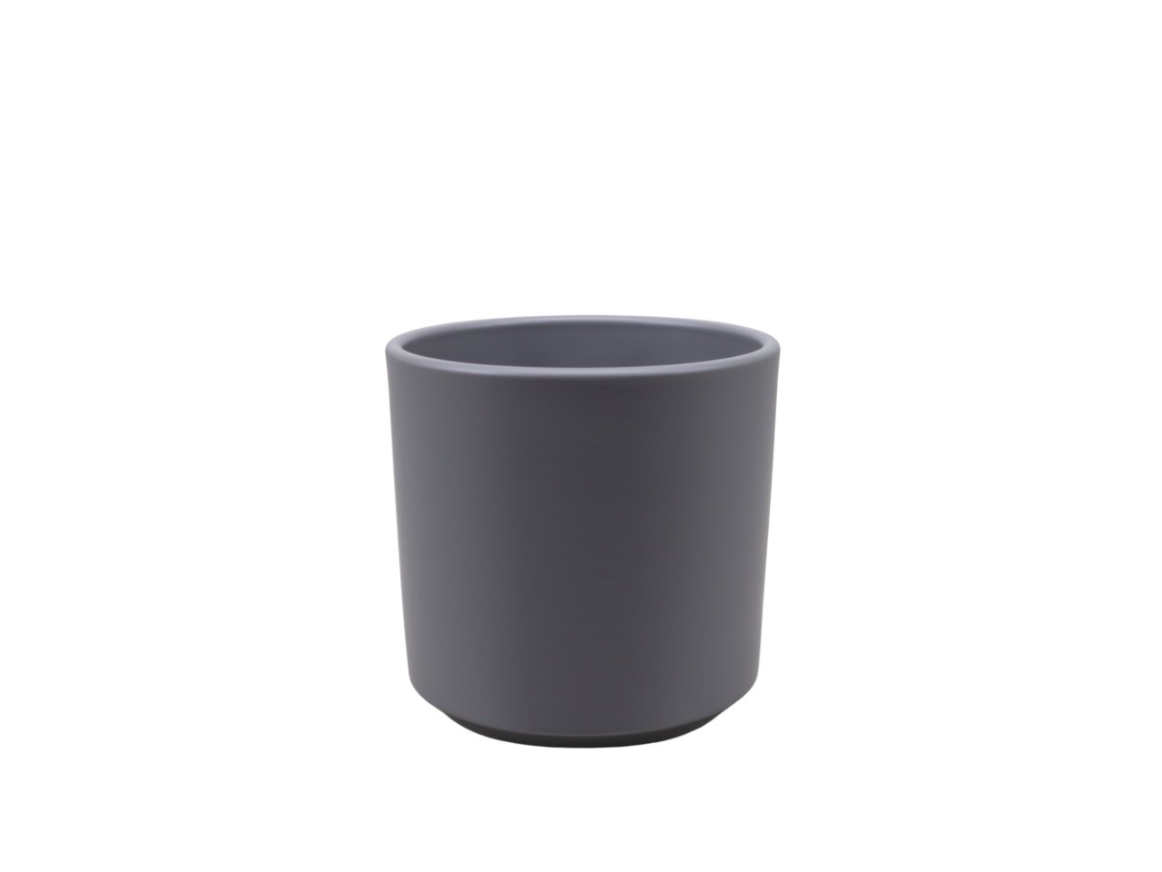 Keramikübertopf Cilindro basaltgrau matt D13cm