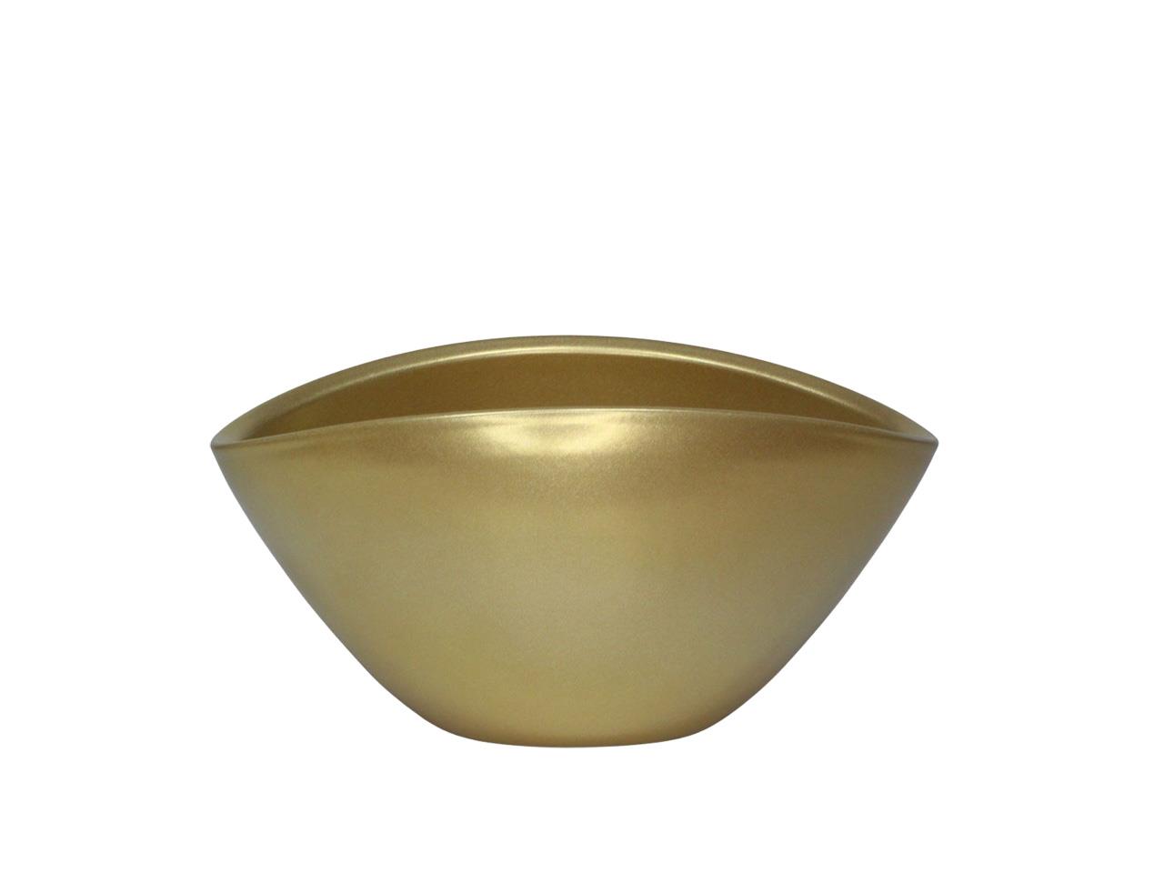 Keramiksteckschale oval perlgold L20cm Keramiksteckschale oval perlgold L20cm