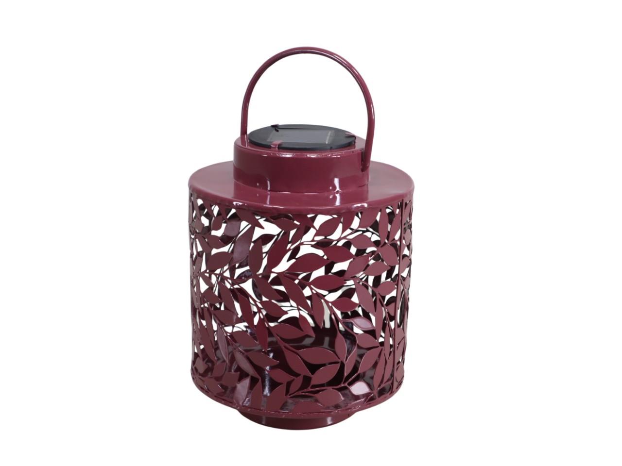 Laterne Solar Metall bordeaux H20,5cm