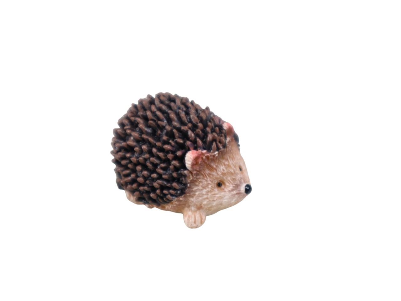 Igel Mecki Polyresin braun 4x3cm