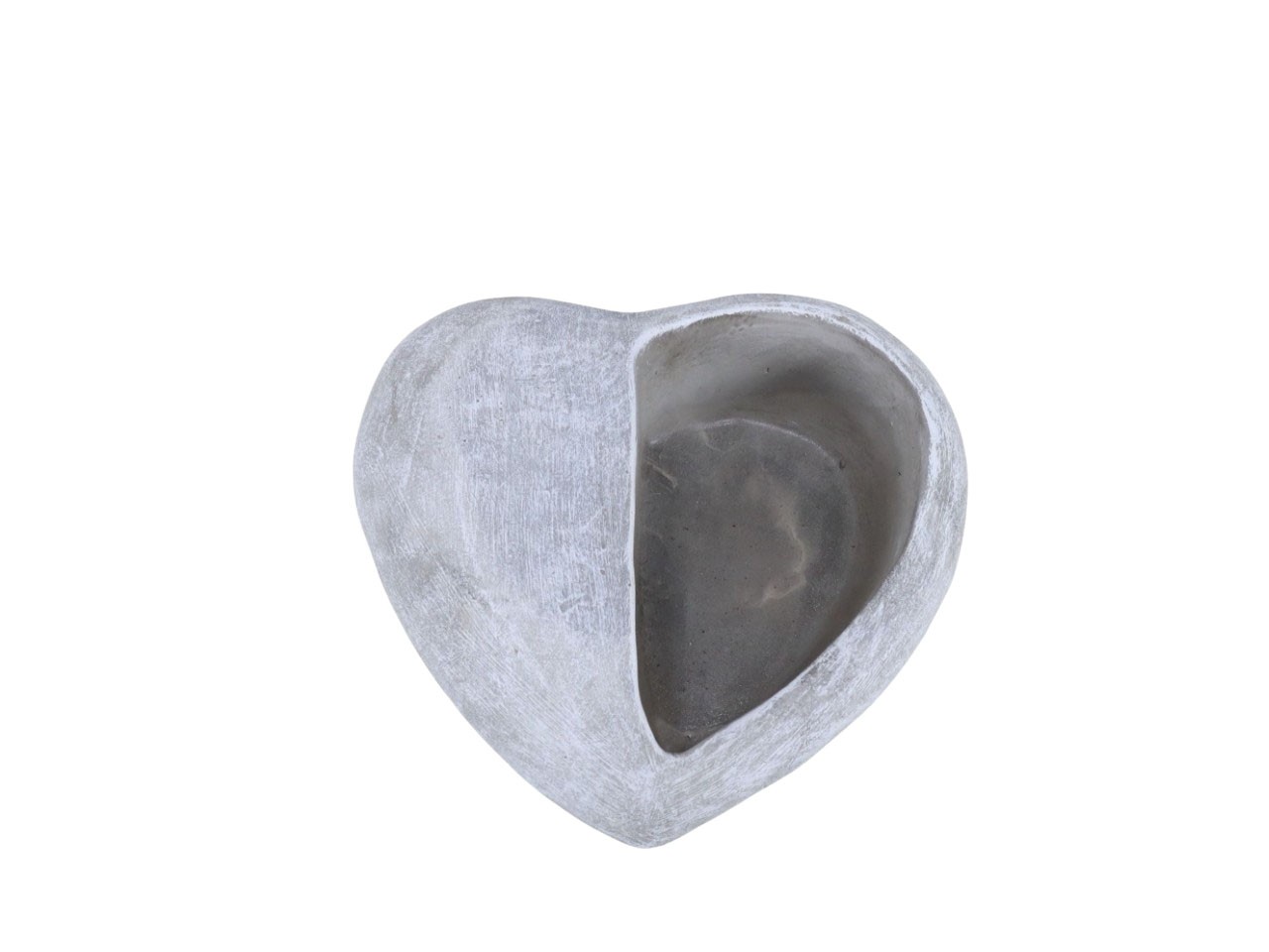 Pflanzherz halb/halb Zement grau D17,5cm