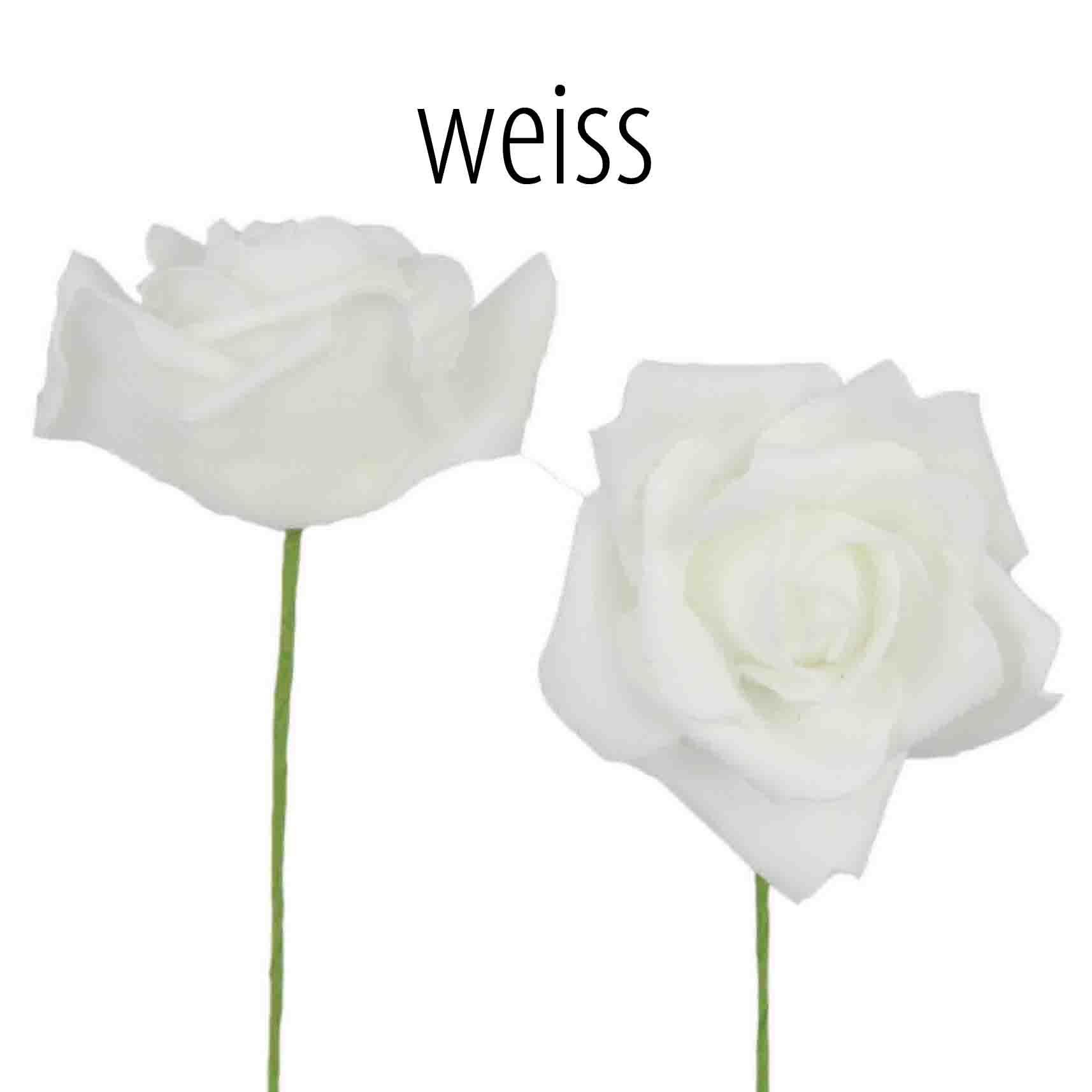 Foam-Rose 3,5cm weiß