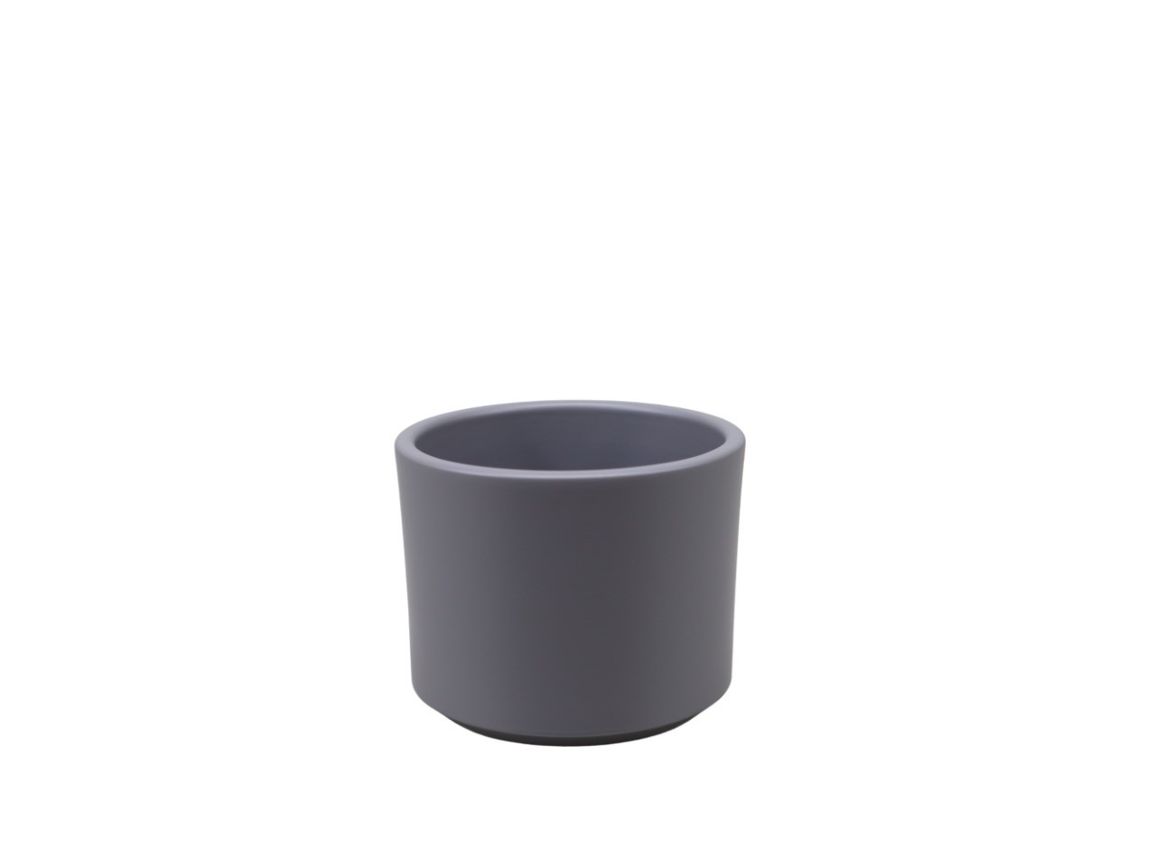 Keramikübertopf Cilindro basaltgrau matt D10cm