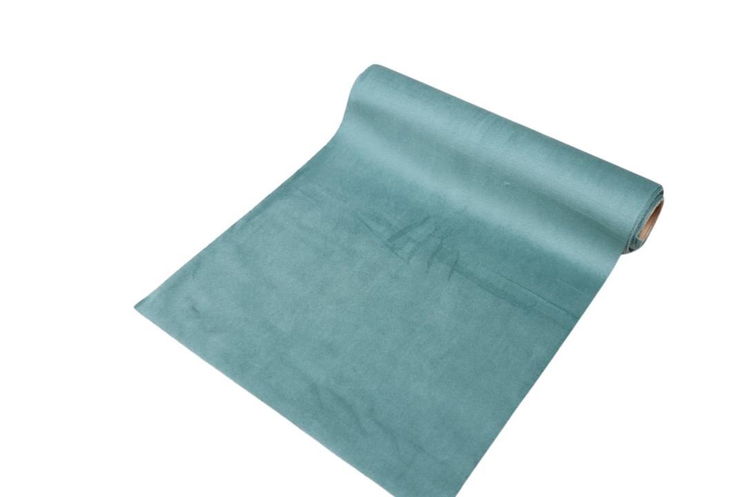 Tischband Samtstoff 28cm Länge 270cm jade