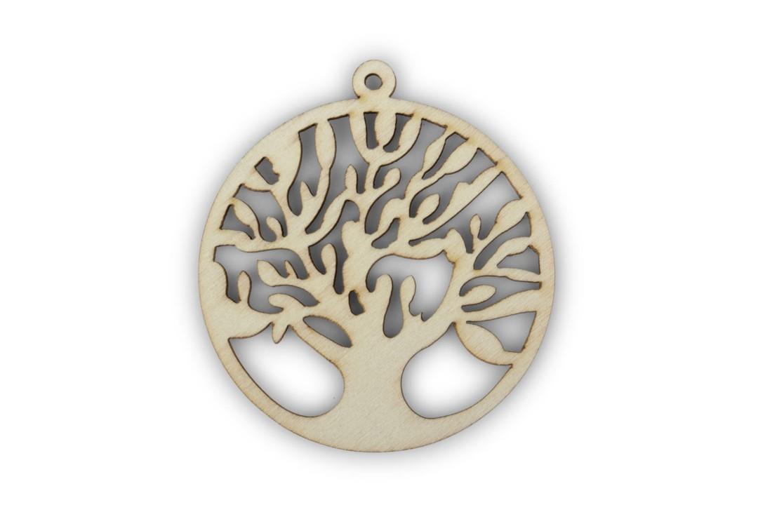 Lebensbaum Anhänger Holz natur D7cm