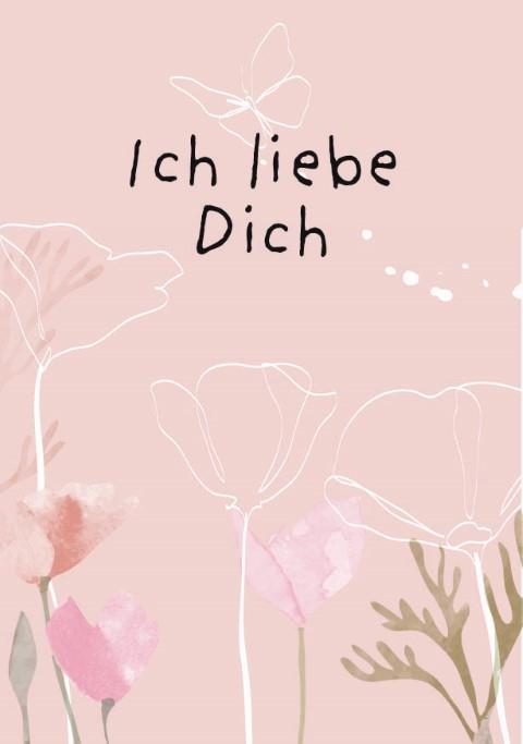 Minikarten Spring Ich liebe Dich 7,5x5 cm Minikarten Spring Ich liebe Dich 7,5x5 cm