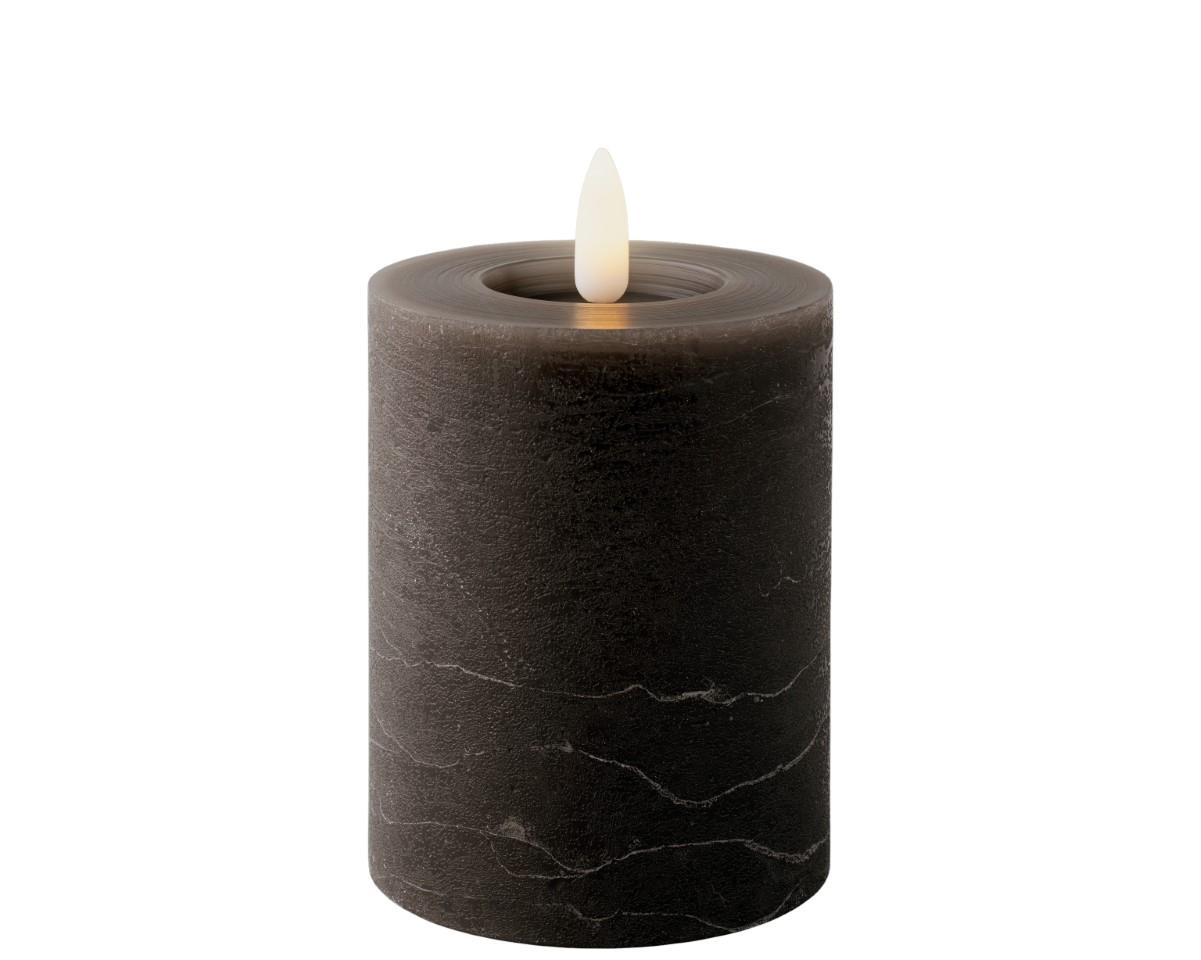 Kerze LED Wachs indoor grau H11,2cm x D7cm VE 8