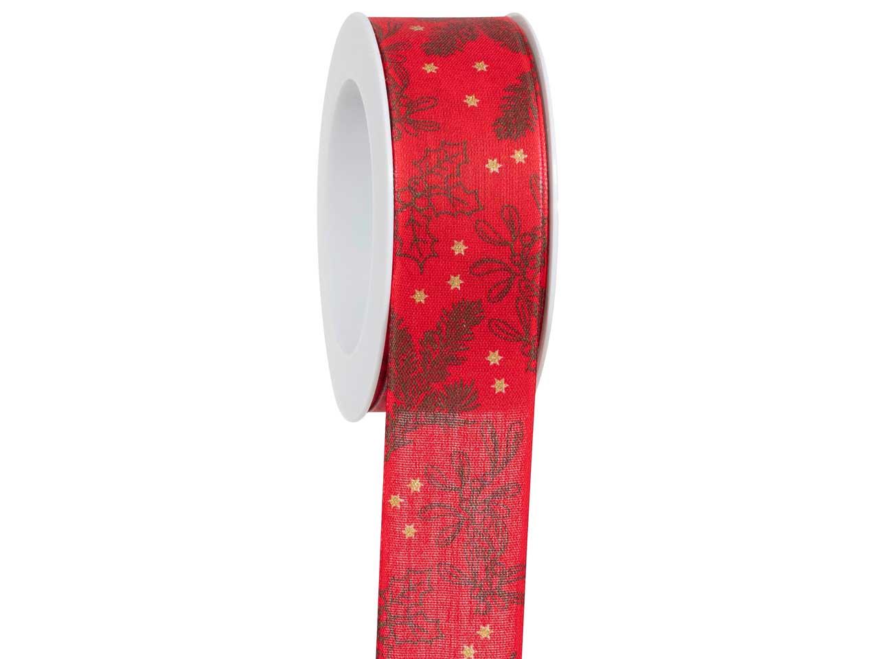 Band Wintereinbruch 40 mm 15 Meter rot 20