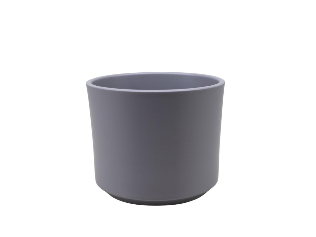 Keramikübertopf Cilindro basaltgrau matt D14cm Keramikübertopf Cilindro basaltgrau matt D14cm