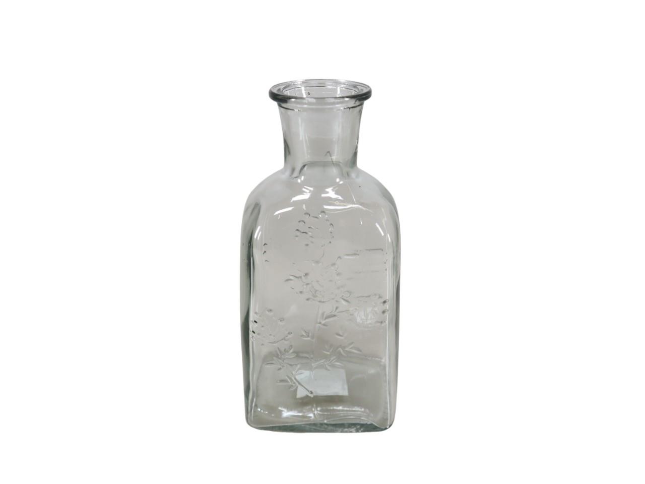 Glasvase/-flasche klar H19cm