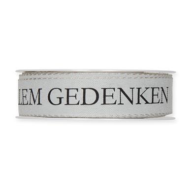 Trauerband In stillem Gedenken 25 mm 18 Meter