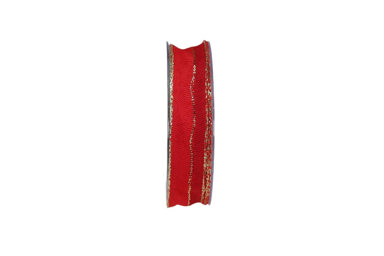 Band Future Xmas 25 mm 20 Meter rot-gold 300