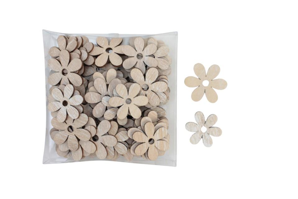 Blütenstreuer Laura Holz natur-weiß D4+3cm