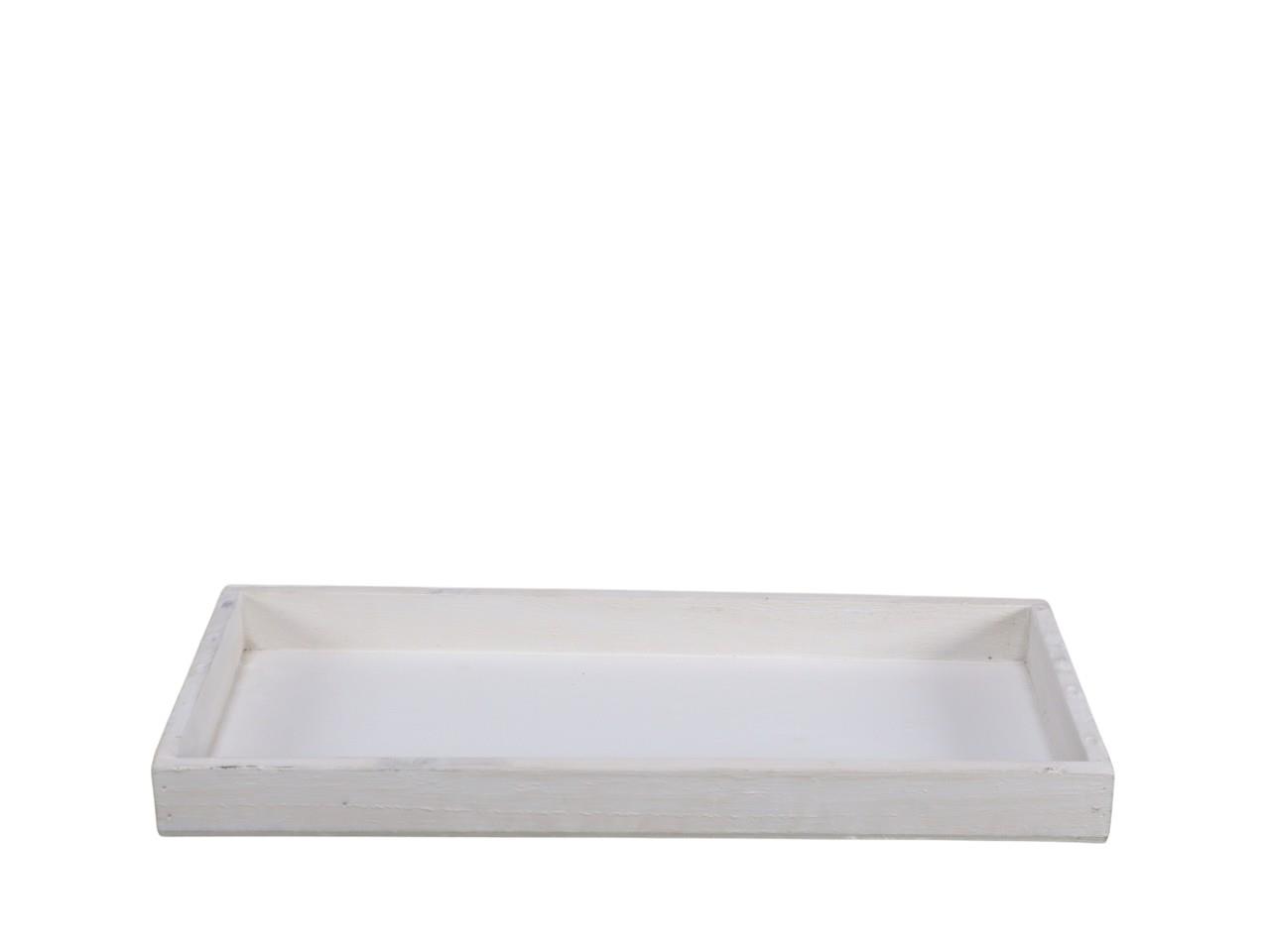 Holztablett weiß L35x15cm