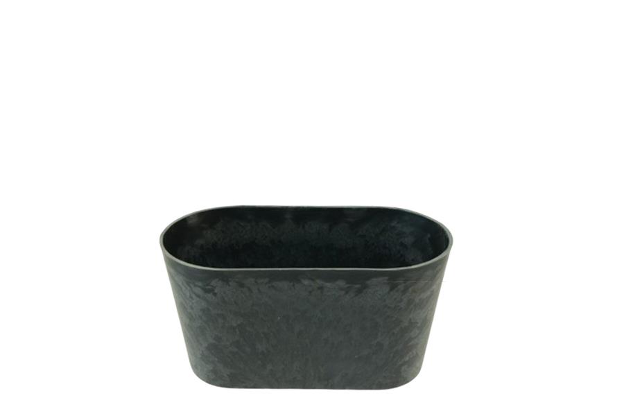 Schale oval KARA anthrazit-natur Plastik L20,3x10,3cm H10cm Schale oval KARA anthrazit-natur Plastik L20,3x10,3cm H10cm