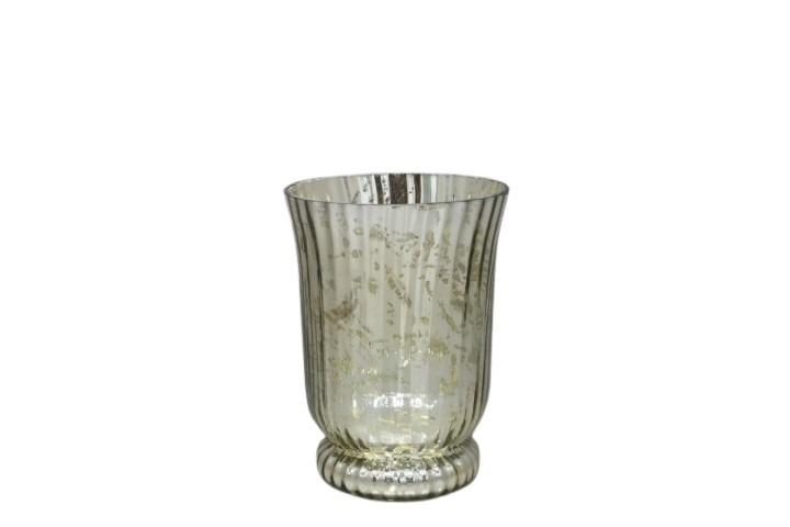 Windlicht Glas gold D10x14,5cm Windlicht Glas gold D10x14,5cm