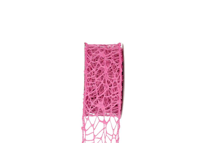 Gewebeband Drahtkante 5cm fuchsia Gewebeband Drahtkante 5cm fuchsia