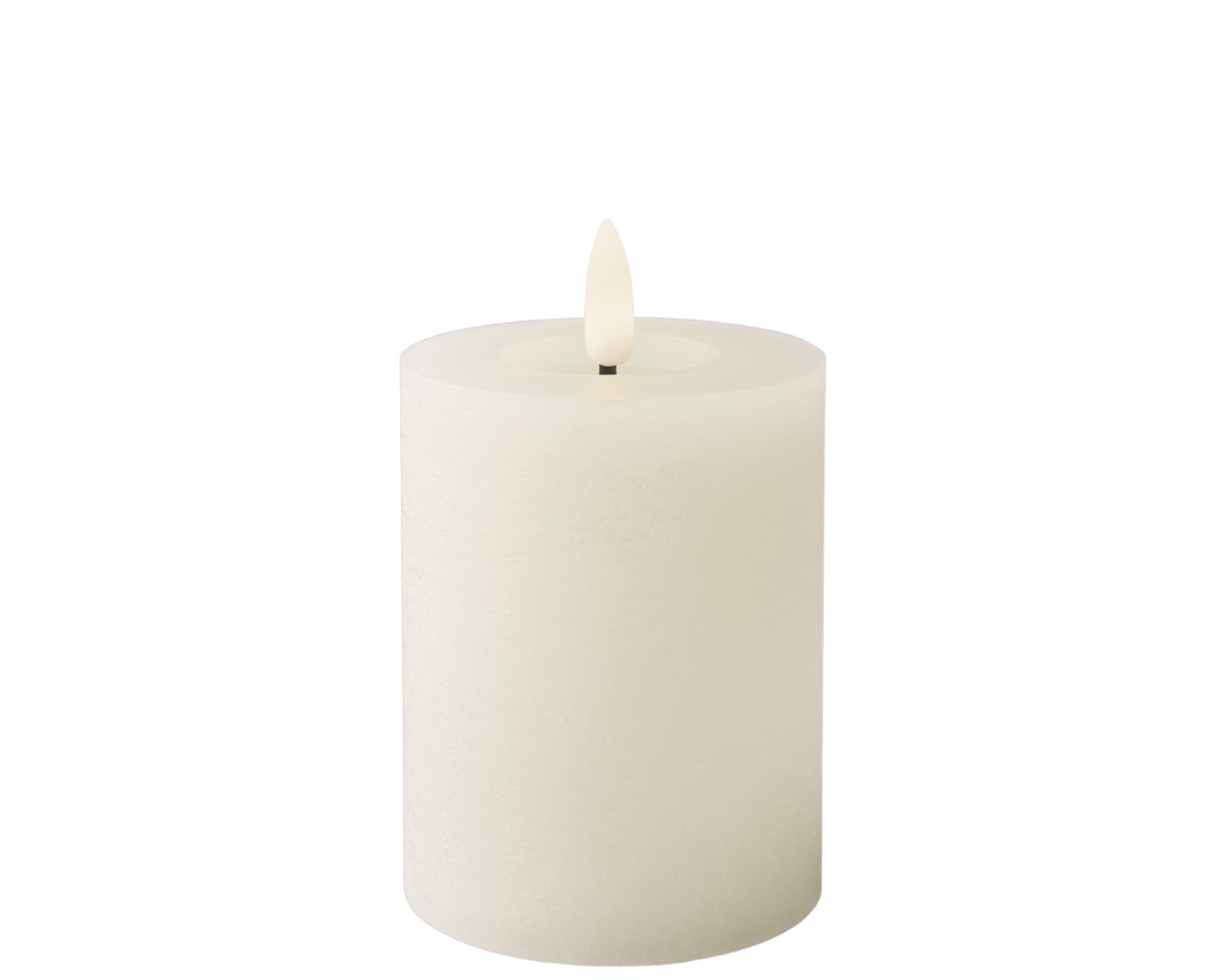 Kerze LED Wachs indoor weiss H11,2cm x D7cm VE 8