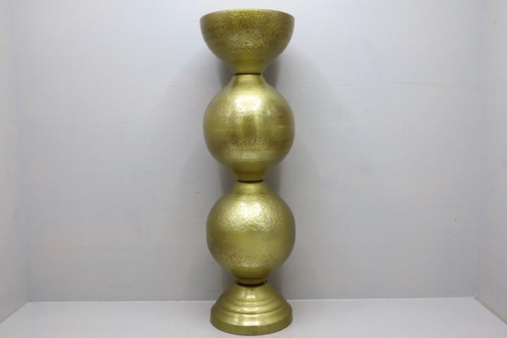 Kerzenhalter Aluminium gold H39cm