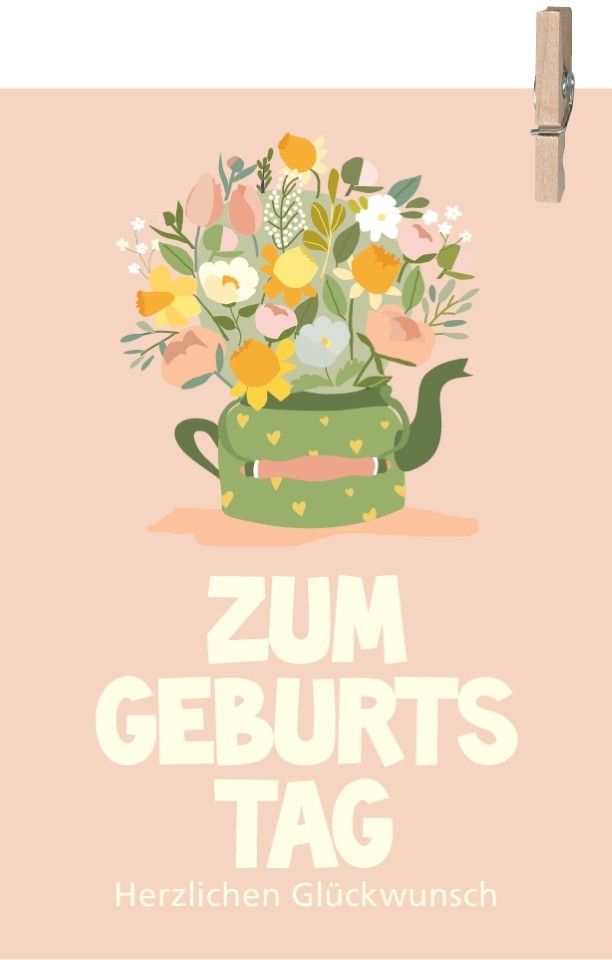 Minikarten Zum Geburtstag Herzl. Glückwunsch  7,5x5 cm