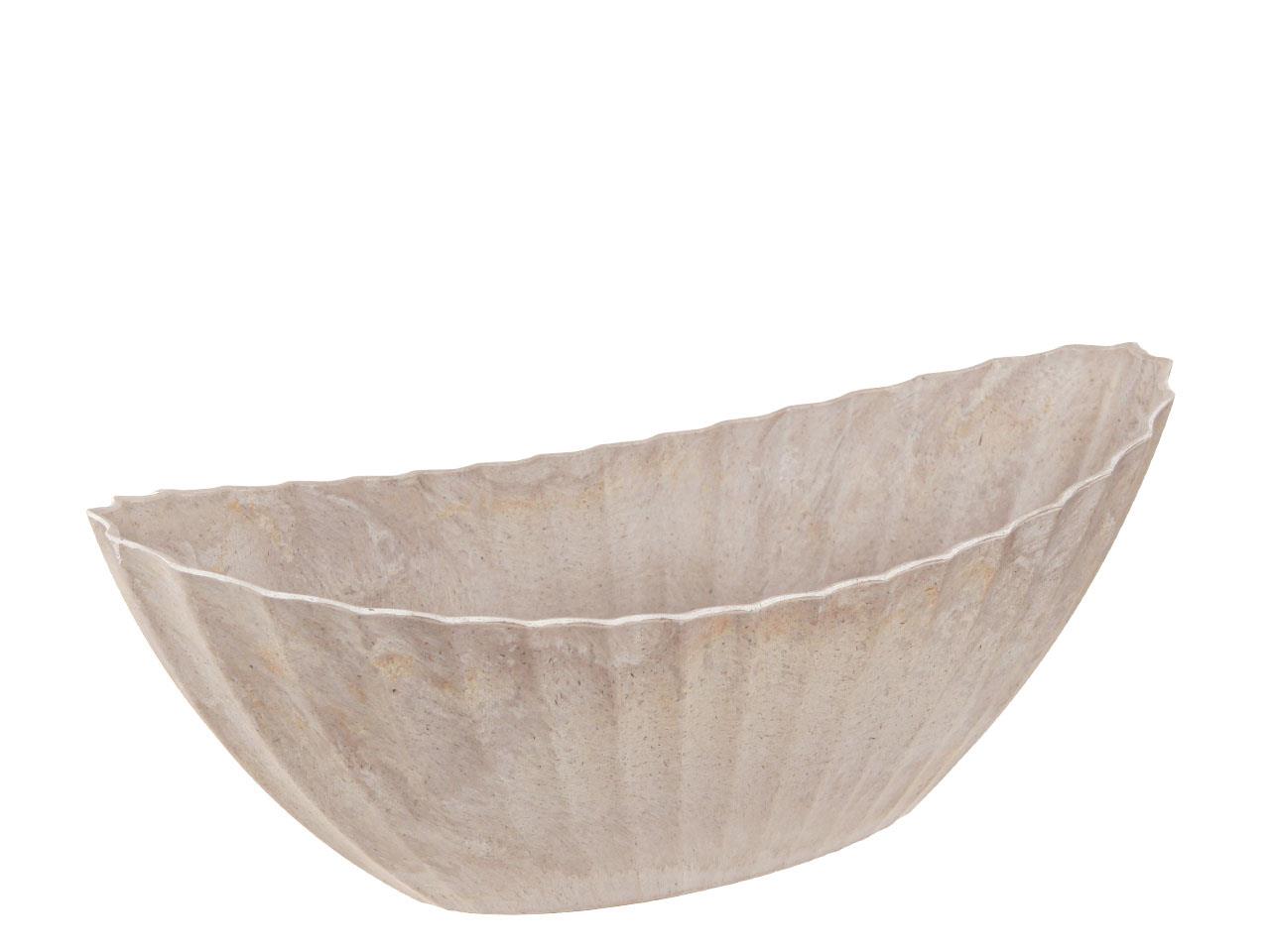 Schiffchen Rille KARA beige Plastik L36cm Schiffchen Rille KARA beige Plastik L36cm