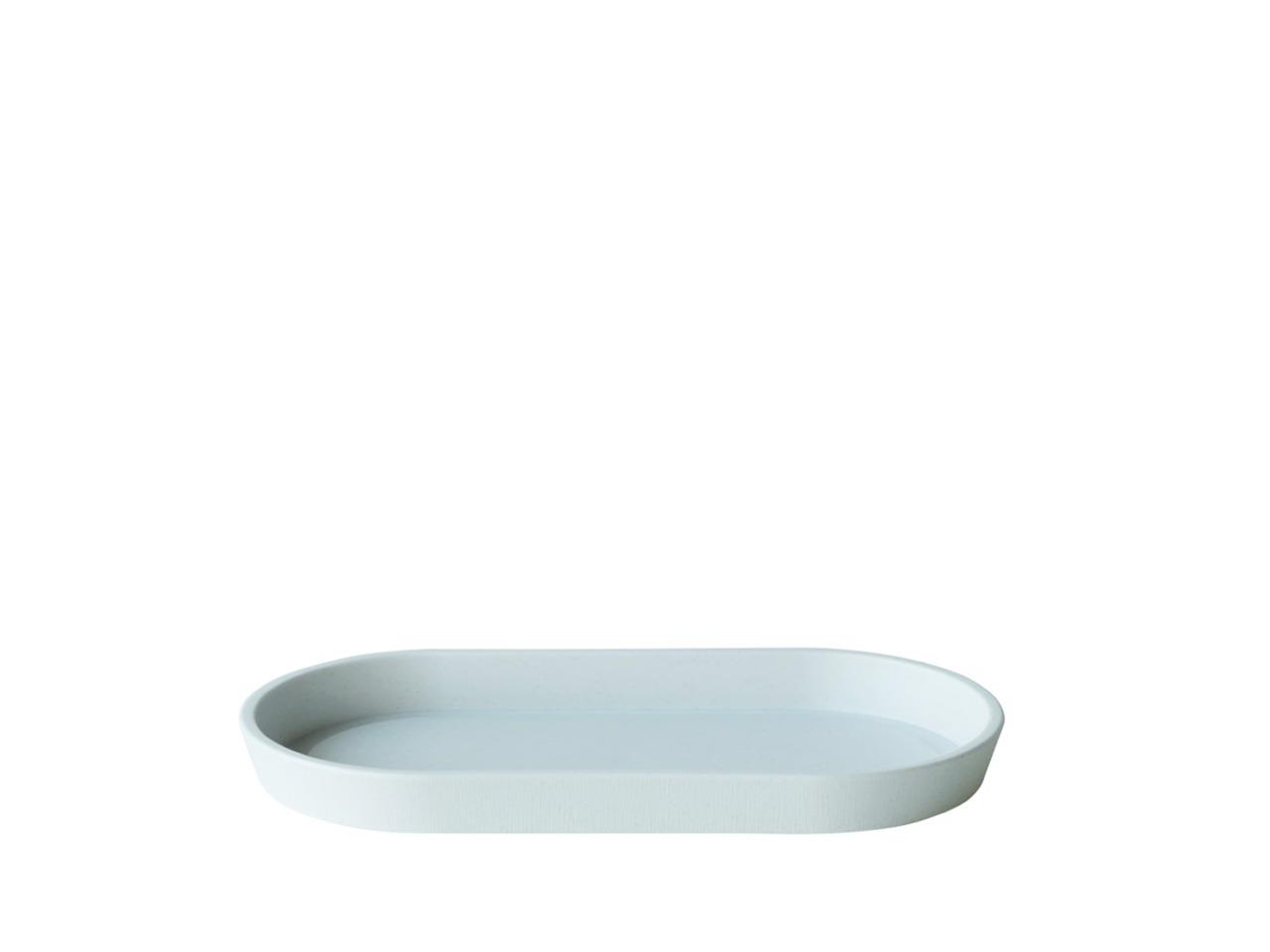 Tablett oval Kunststoff weiß L21x11,5xH2,2cm