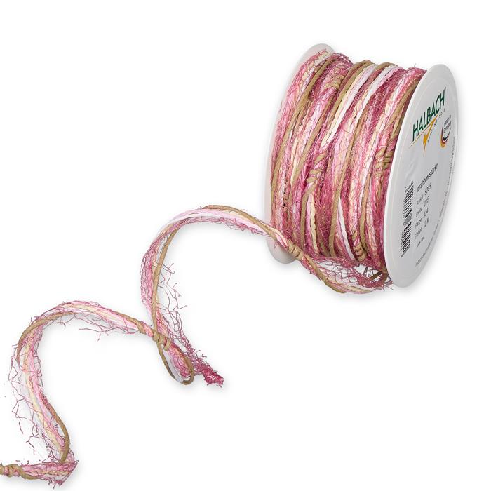 Kordel Materialmix 15 mm rose/natural 424