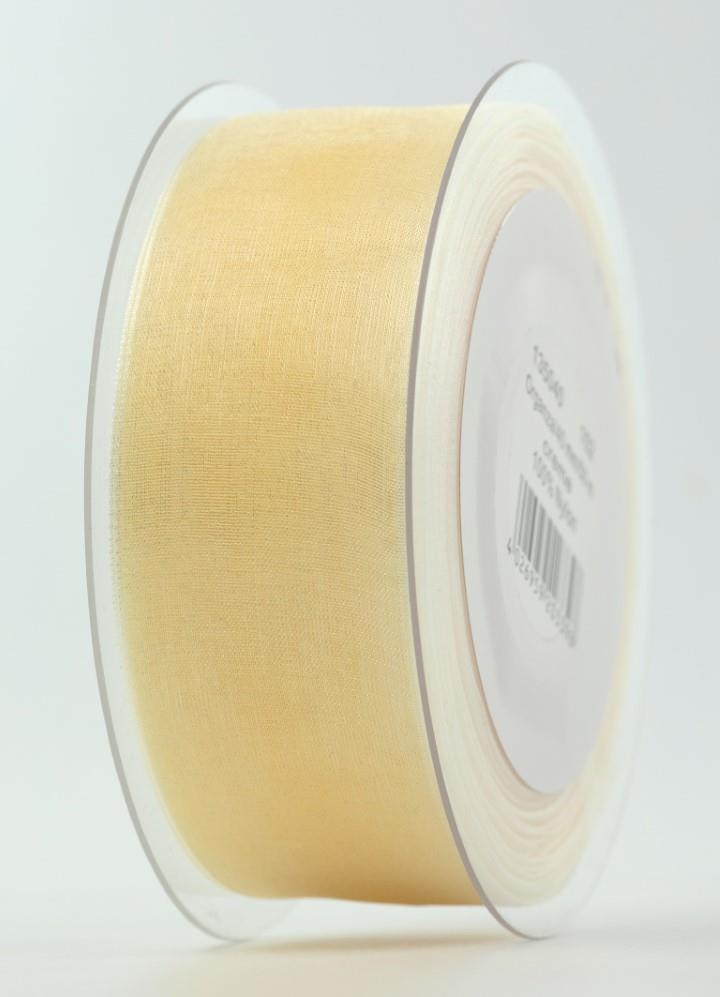 Band Beauty-Organdy 40 mm 50 Meter creme 102
