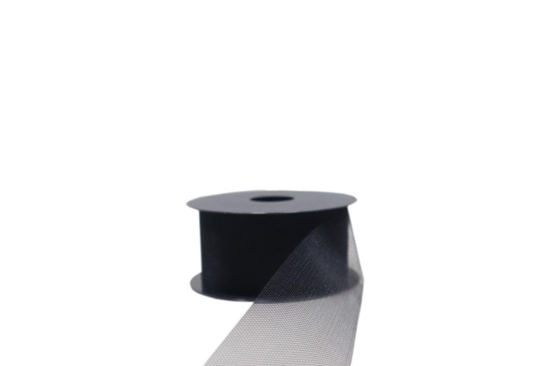 Tüllband 5 cm 50 Meter schwarz Tüllband 5 cm 50 Meter schwarz
