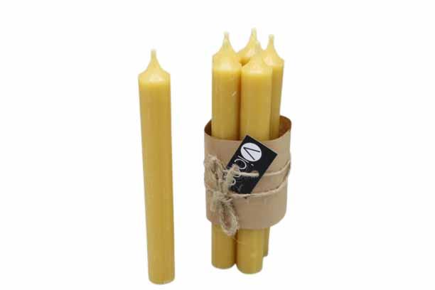 Stabkerze Rustika H180/21mm honig (4Bund a 6Stück)