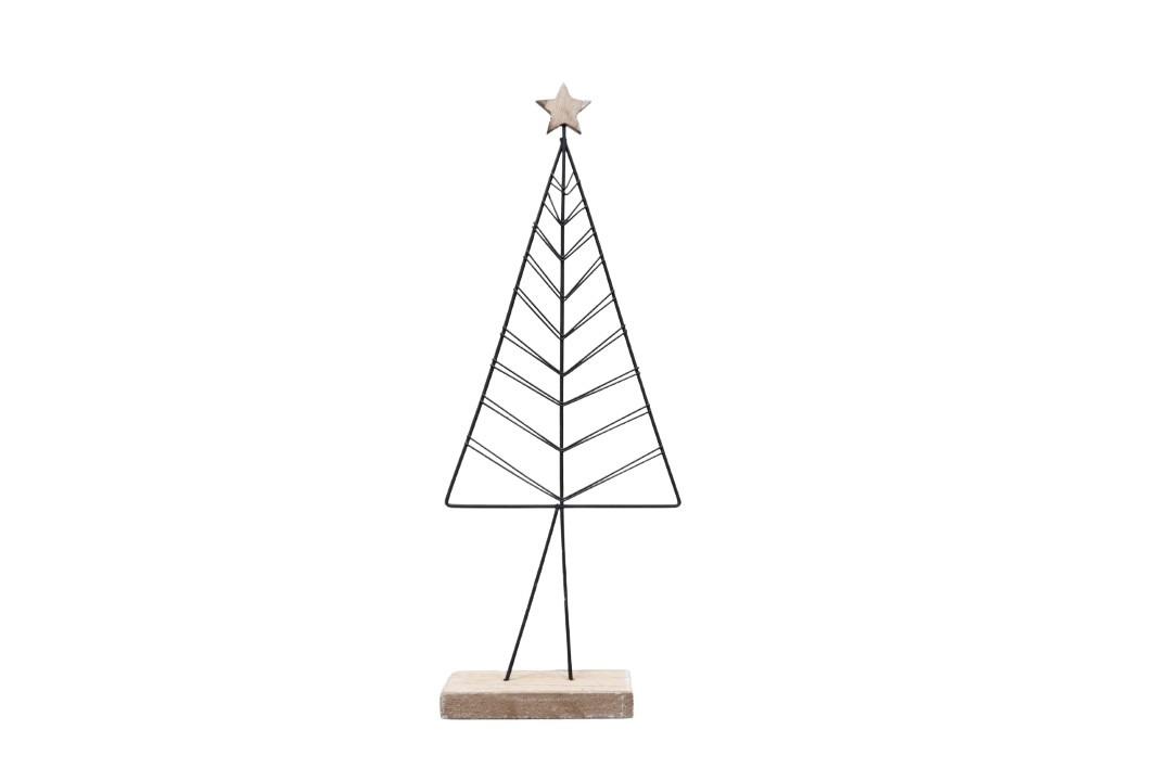 Baum m. Stern Metall schwarz-natur H38,5cm Baum m. Stern Metall schwarz-natur H38,5cm