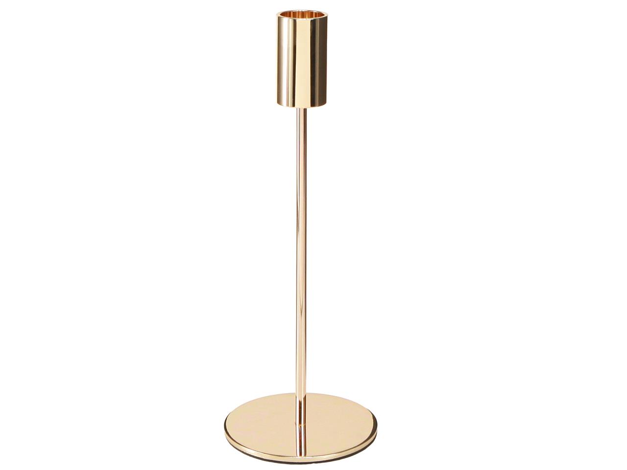 Stabkerzenhalter Metall gold Höhe 27,5cm (für Kerze D 21 mm)