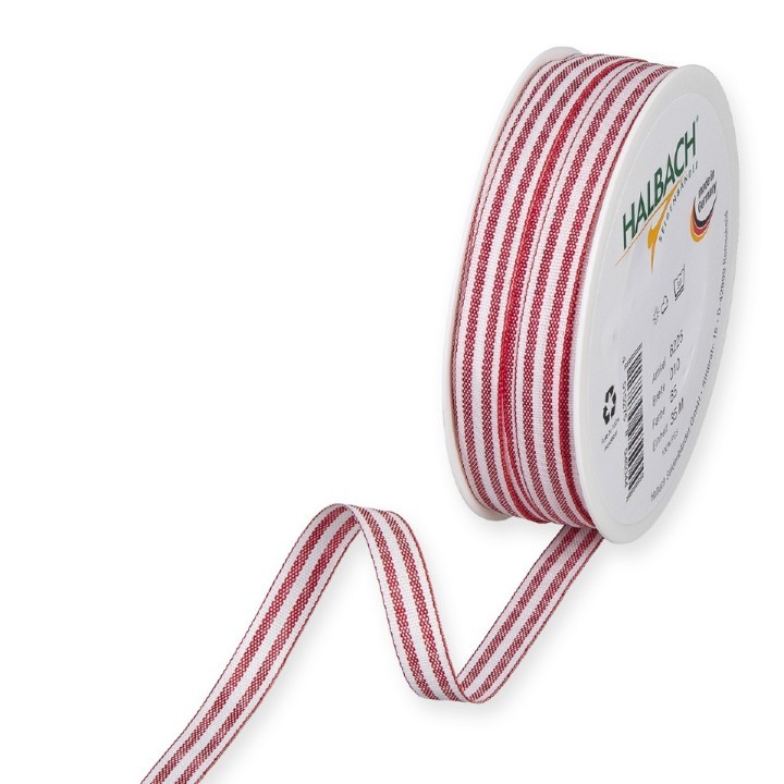Streifenbändchen 10 mm 35 Meter rot 65